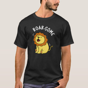T-shirt Jeu de Lion grinçant rôti rond gris foncé