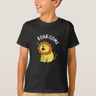 T-shirt Jeu de Lion grinçant rôti rond gris foncé