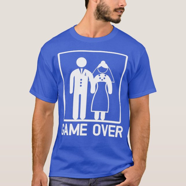 T-shirt Jeu de mariage drôle Game Over Cadeau de mariage d (Devant)
