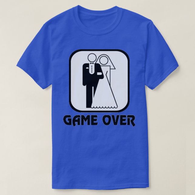 T-shirt Jeu de mariage drôle terminé (Design devant)