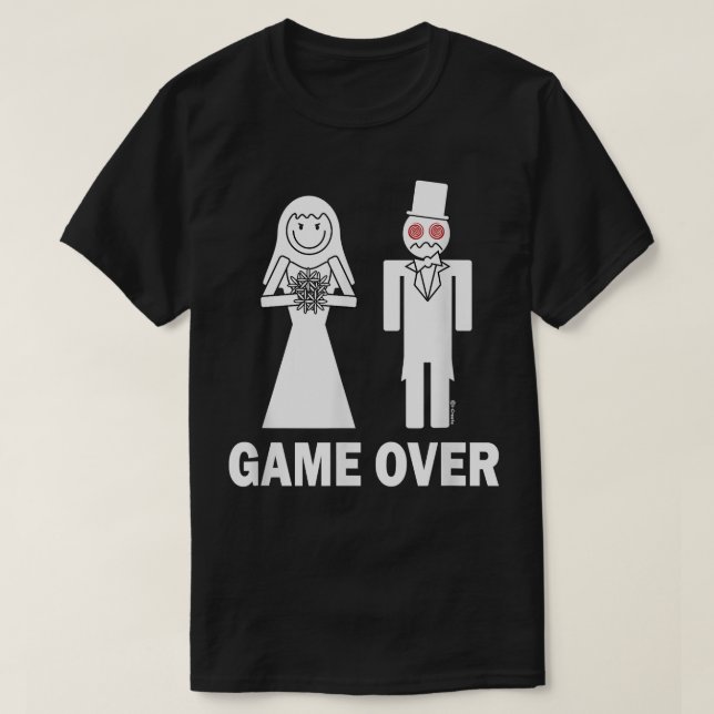 T-shirt Jeu de mariée sur le mariage drôle (Design devant)