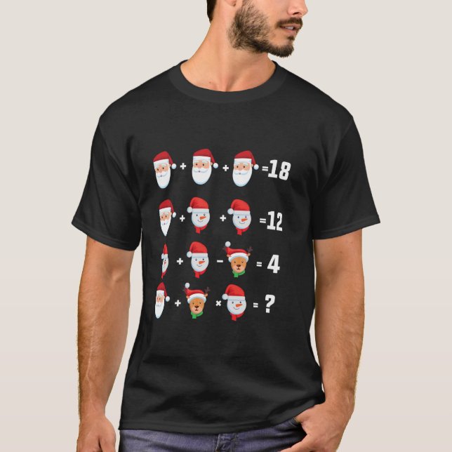 T-shirt Jeu de mathématiques Noël Jeu de mathématiques Ens (Devant)