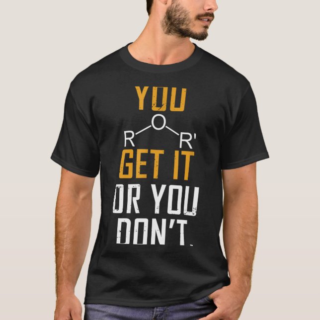 T-shirt Jeu de mots de chimie - Éther l'avez-vous ou pas - (Devant)