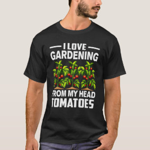 T-shirt Jeu de mots sur le jardinage J'adore le jardinage 