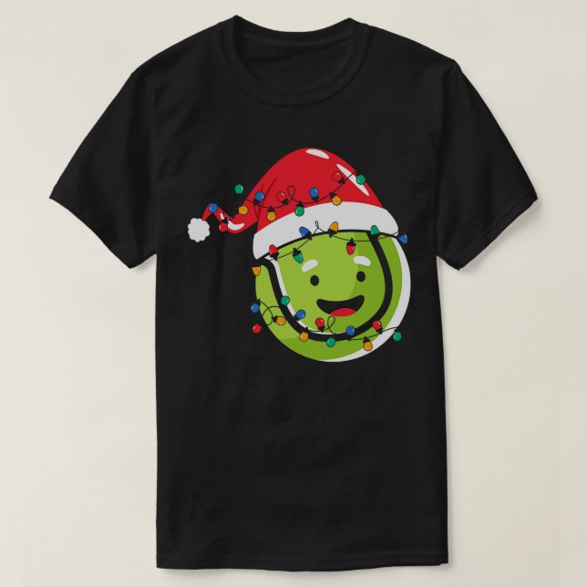 T-shirt Jeu de Noël ampoule de Noël père Noël (Design devant)