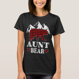 T-shirt Jeu de Noël de la tante Bear Red Plaid Buffalo