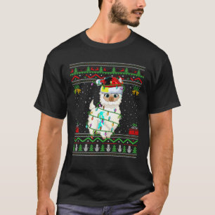 T-shirt Jeu de Noël Lumières Doux moche Style Père Noël Ll
