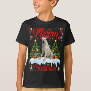 T-shirt Jeu de Noël Père Noël Irish Wolfhound Chien Christ