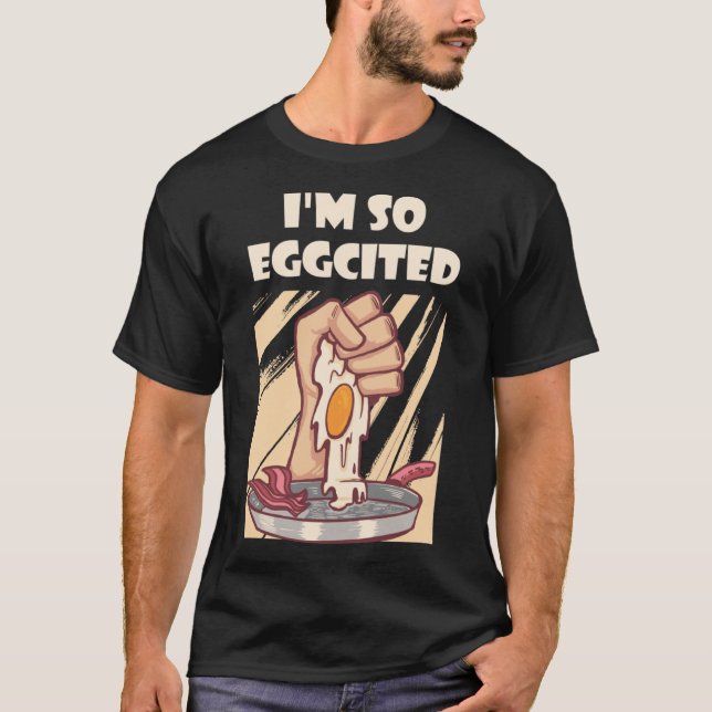 T-shirt Jeu De Pâques Jeu D'Oeufs Je Suis Si Éggéré (Devant)