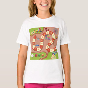 T-shirt Jeu de plateau de piste de course coloré pour enfa