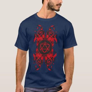 T-shirt Jeu de rôles Futuriste Polyèdre D20 Dice et Lar