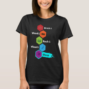 T-shirt Jeu de société Brique Bois Roche Blé & Mouton