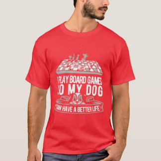 T-shirt Jeu de société cadeau chien