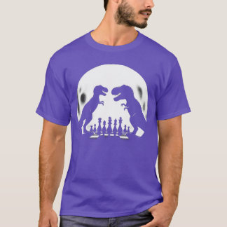 T-shirt Jeu de société Funny DinosaurRe Joueur d'échecs Éc