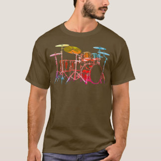 T-shirt Jeu de tambour couleurs numériques en gras