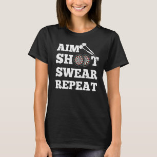 T-shirt Jeu de tir à manger Répéter fléchettes Vintages Ta