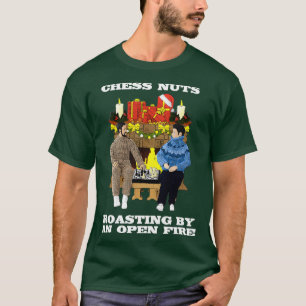 T-shirt Jeu D'Échecs Déroulant Par Un Feu Ouvert