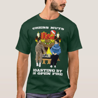 T-shirt Jeu D'Échecs Déroulant Par Un Feu Ouvert