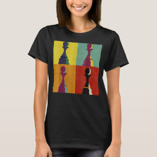 T-shirt Jeu d'échecs Jeu Pièce Pion Checkmate Pop Style