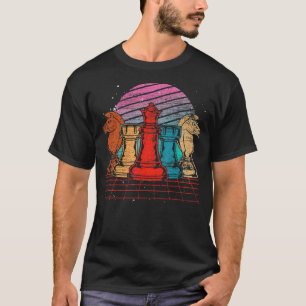 T-shirt Jeu d'échecs Joueur d'échecs Joueur d'échecs Retro