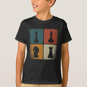 T-shirt Jeu d'échecs rétro Crew Vintage Lover d'échecs