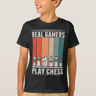 T-shirt Jeu d'échecs Retro Jeu Jeu d'échecs Pièces