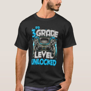 T-shirt Jeu déverrouillé de 3e année en 3e année Retour à