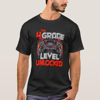 T-shirt Jeu Déverrouillé De 4E Année En 4E Année Retour À