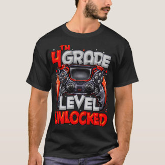 T-shirt Jeu déverrouillé de 4e année en 4e année Retour à