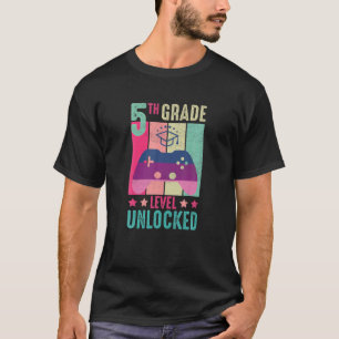 T-shirt Jeu Déverrouillé De 5E Année Gamme Vidéo Rétro