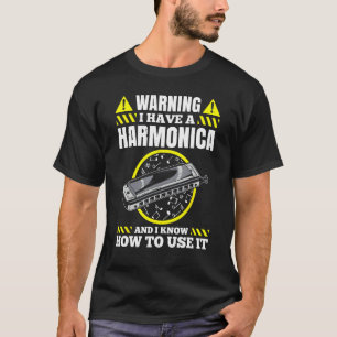 T-shirt Jeu d'harmonica pour joueur d'harmonica Harmonica