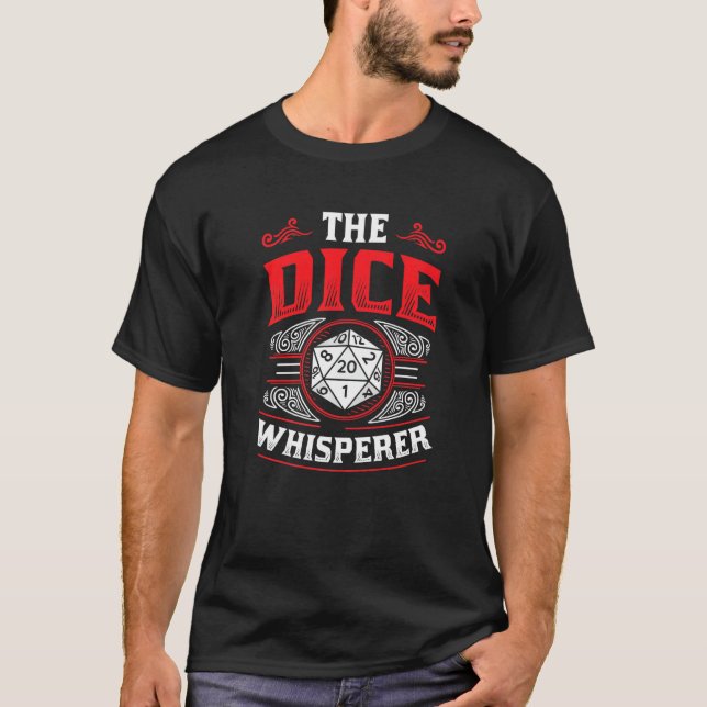 T-shirt Jeu Dice Whisperer Stylo Et Papier Tabletop Rpg (Devant)