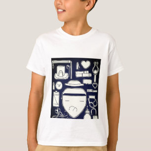 T-shirt Jeu d'icônes Médicale monochrome