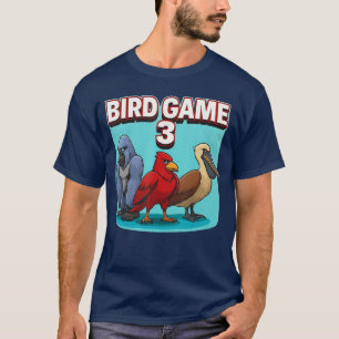 T-shirt Jeu d'oiseaux 3 Parodie de mème viral Oiseaux mign