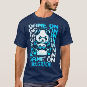 T-shirt Jeu En 5E Année Retour À L'École Drôle Panda Ours