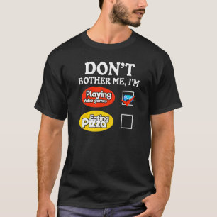 T-shirt Jeu Et Pizza Jeux Vidéo Gamer