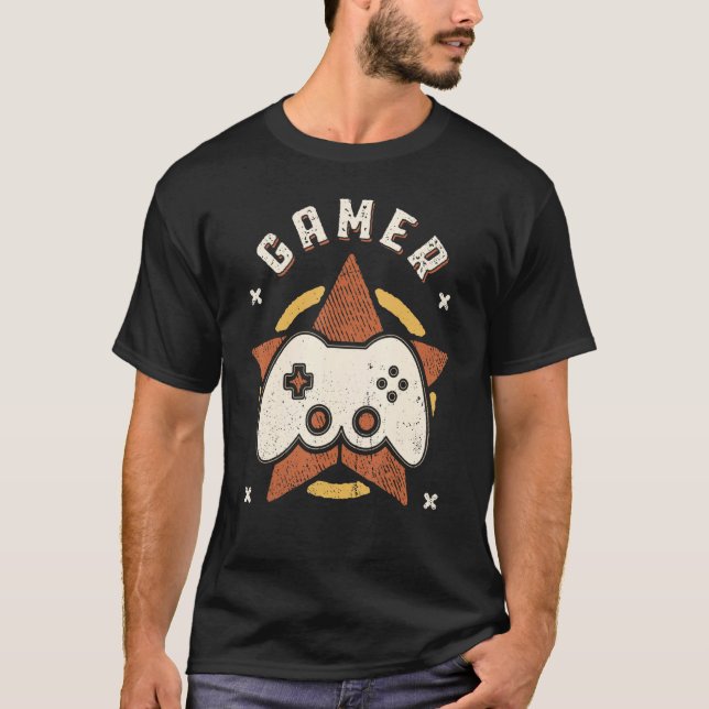 T-shirt Jeu Gamer Vintage Retro Classic (Devant)
