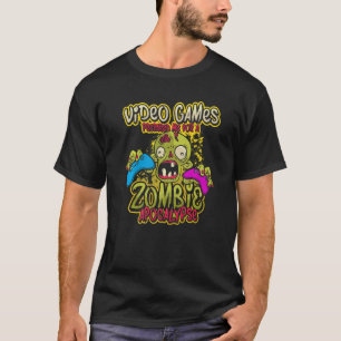 T-shirt Jeu I Jeux Vidéo M'A Préparé Pour Un Apoc Zombie