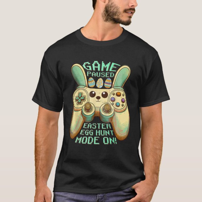 T-shirt Jeu Joueur Chasse Aux Oeufs De Pâques Mode Chasse  (Devant)