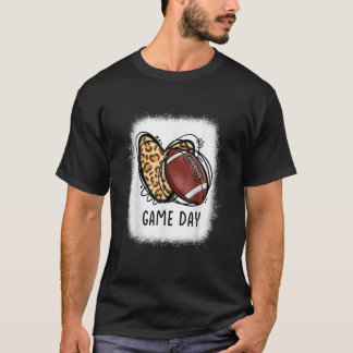 T-shirt Jeu Jour Avec Leopard Heart Football Amateurs Mama