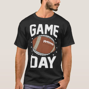 T-shirt Jeu Jour Football Saison Amusante Équipe Sport Vin