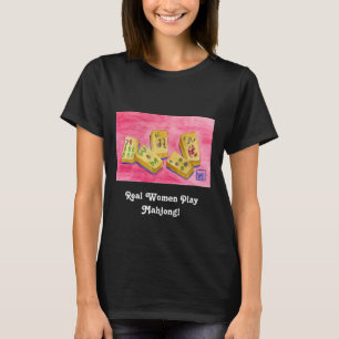 T-shirt Jeu Mahjong de vraies femmes