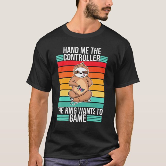 T-shirt Jeu Mains Moi Le Contrôleur King Console Gamer (Devant)