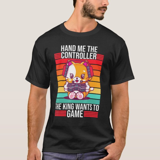 T-shirt Jeu Mains Moi Le Contrôleur King Ps5 Console Gam (Devant)