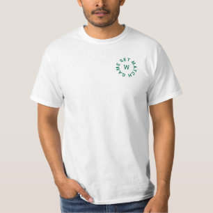 T-shirt Jeu Match Green Monogram Mens Tennis Whites