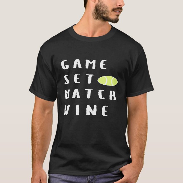 T-shirt Jeu Match Vin Drôle Vin Amoureux Du Vin Joueur De  (Devant)