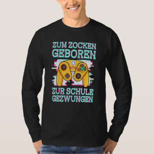 T-shirt Jeu Né À L'École Console Forcée Ps5 Jeu