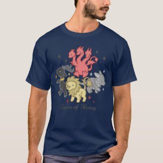 T-shirt Jeu Ofhrones Dragon Cerf Lion Direwolf Maison Chib