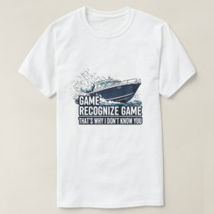 T-shirt Jeu Reconnaître Jeu Voile Pêche Graphique
