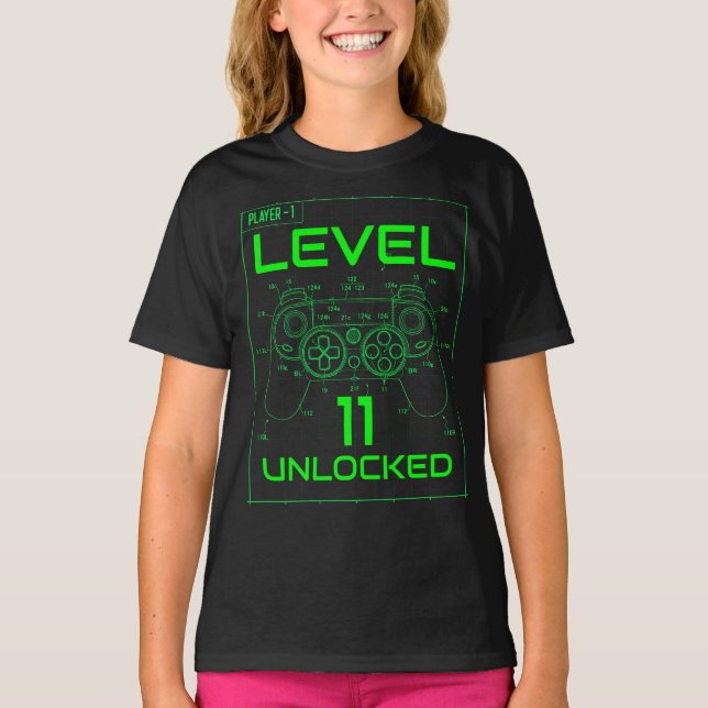 T-shirt Jeu rétro Cool de contrôleur de console Neon Green (Devant)